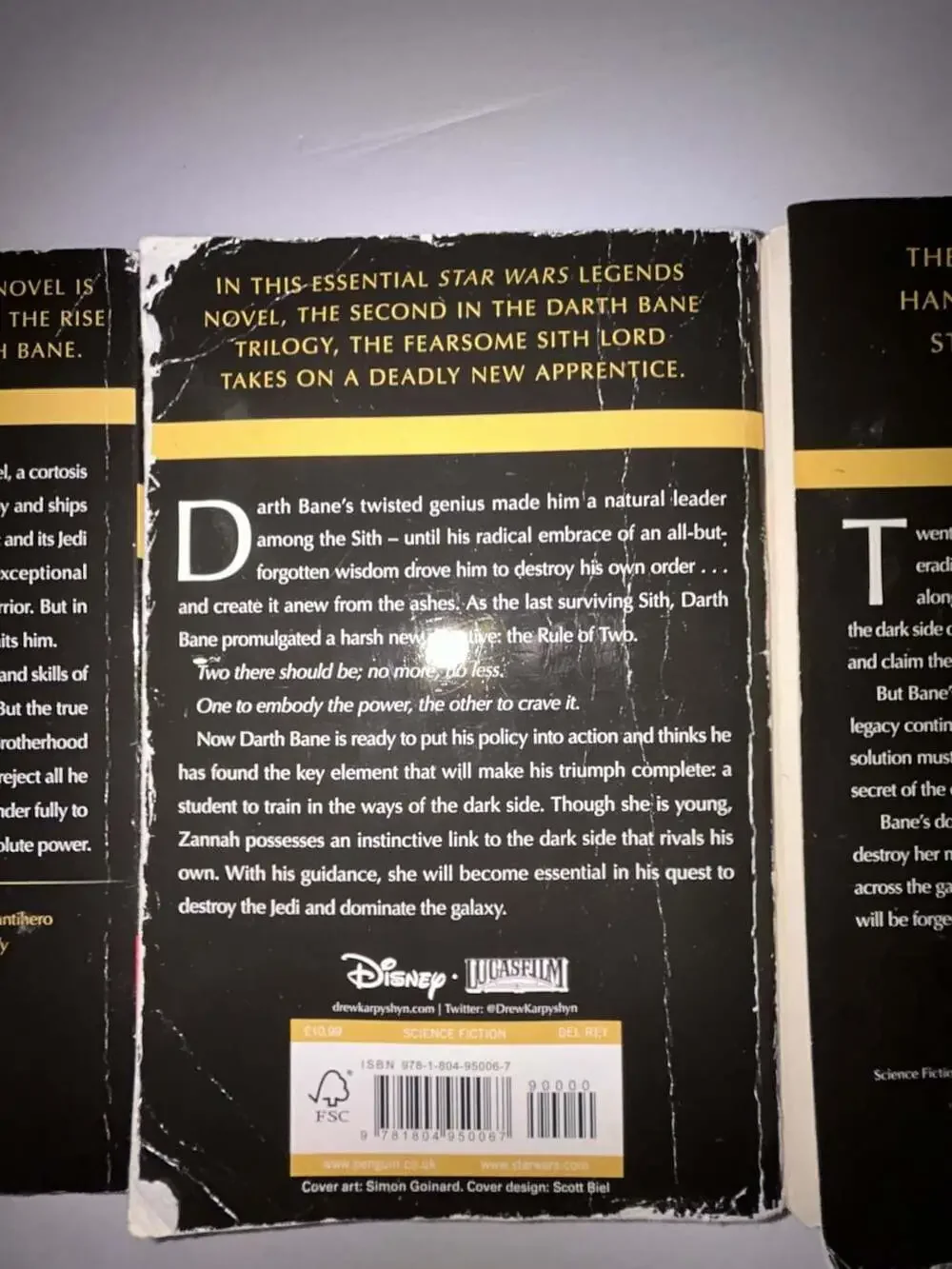 Star Wars: The Darth Bane Trilogy (Path of Destruction, Rule of Two, Dynasty of
